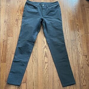 Lululemon ABC Slim-Fit 5 Pocket Pant 34L Utilitech Faded Black Men’s Sz 32